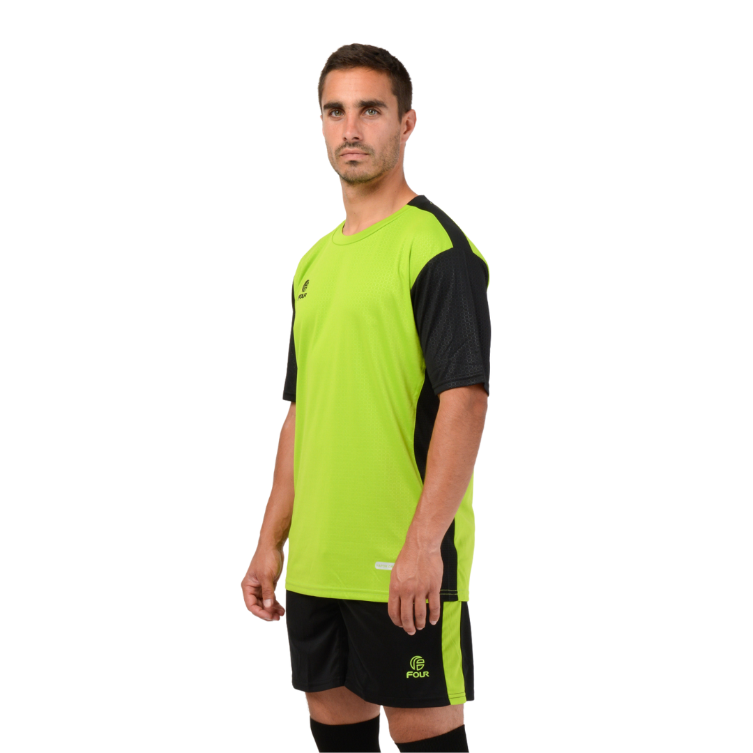 Camiseta de Futbol y Short -Verde Lima Negro - Four Empoli