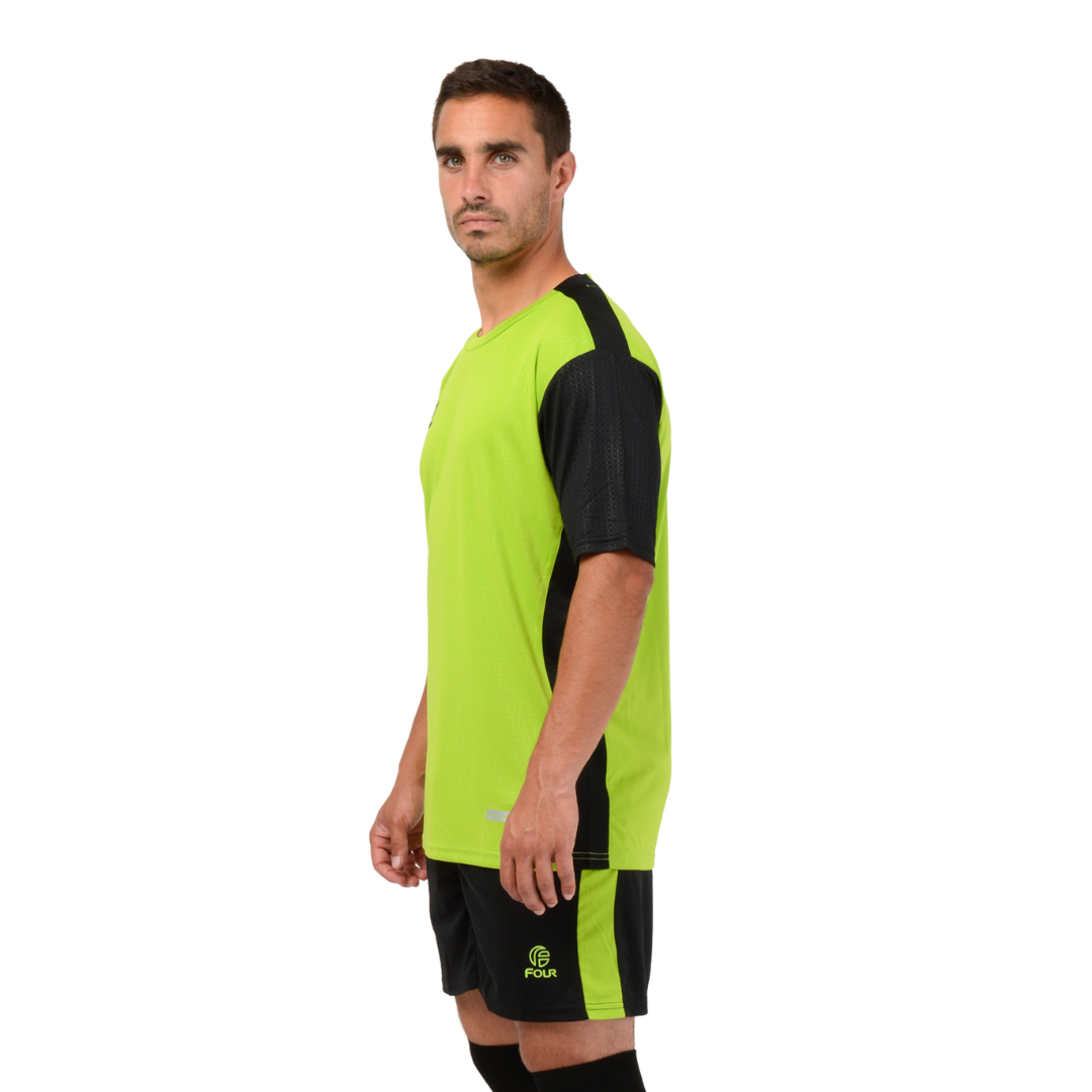 Camiseta de Futbol y Short -Verde Lima Negro - Four Empoli