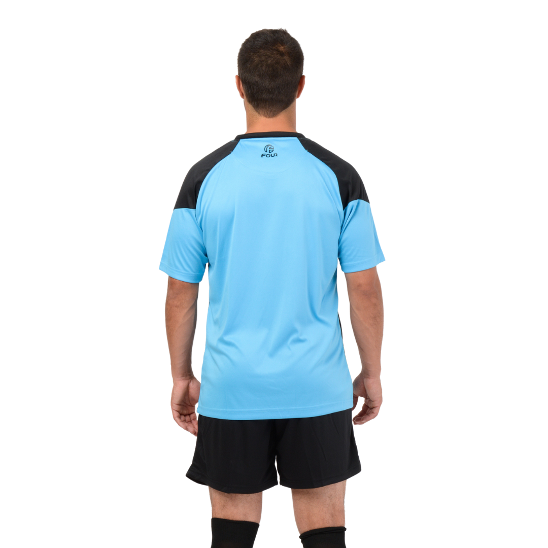 Camiseta de Futbol y Short - Celeste Negro - Four Dortmund