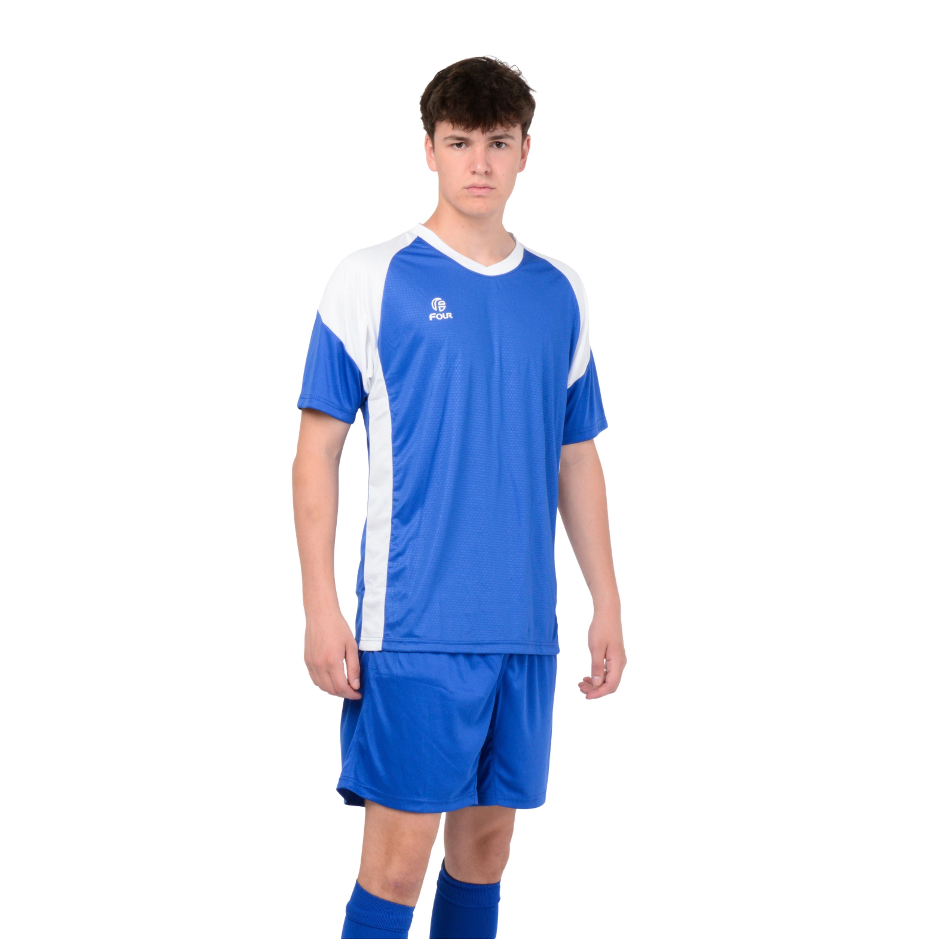 Camiseta Futbol y Short - Azul Rey / Blanco - Four Dortmund – Tienda Four