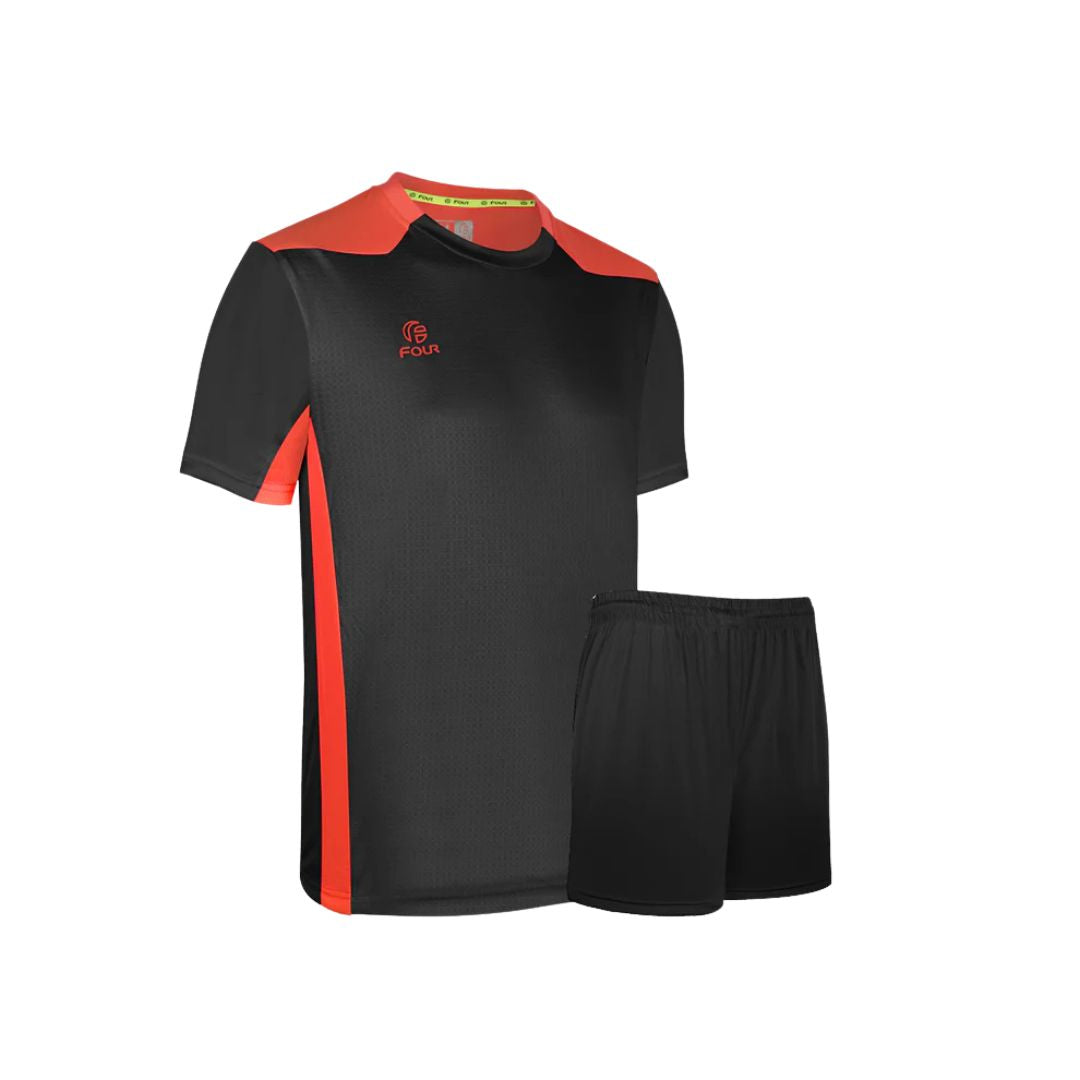 Camiseta de Futbol + Short Negro Rojo - Four Betis