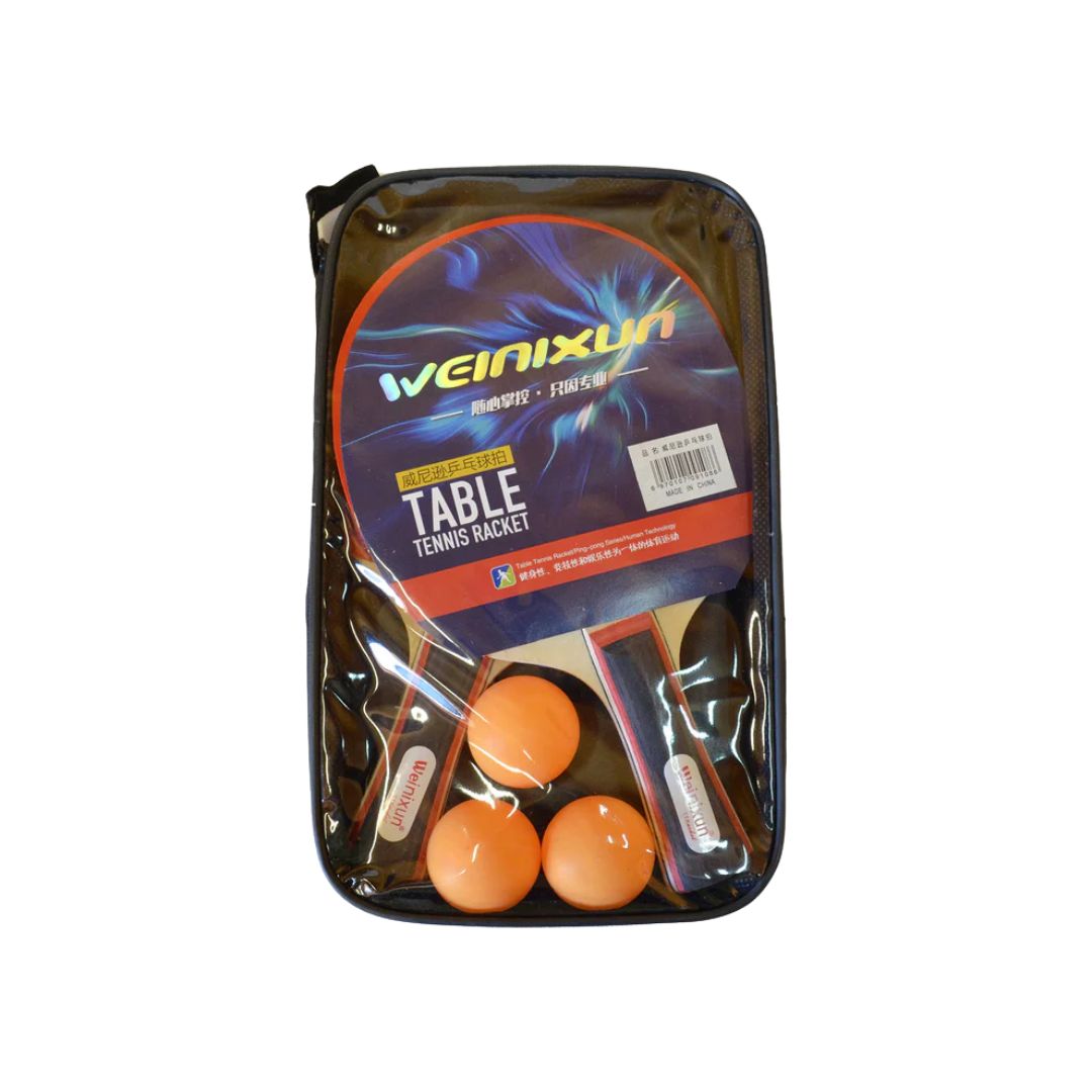 Set de Ping Pong - Paletas + 3 Pelotas - Weingzu con Funda