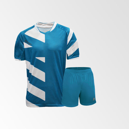 Pack 14 Camisetas de Fútbol y Short Four Set Borussia Azul Madrid-Blanco  14/L