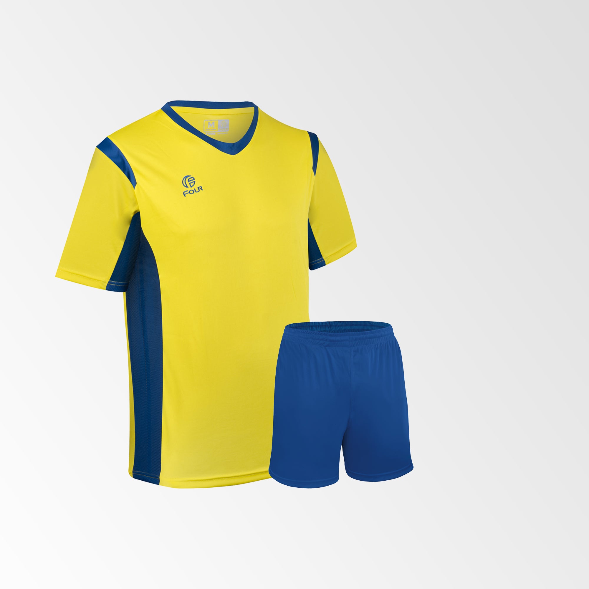 Camiseta de Futbol + Short Amarillo Azul - Four New Bundesliga - Talla M