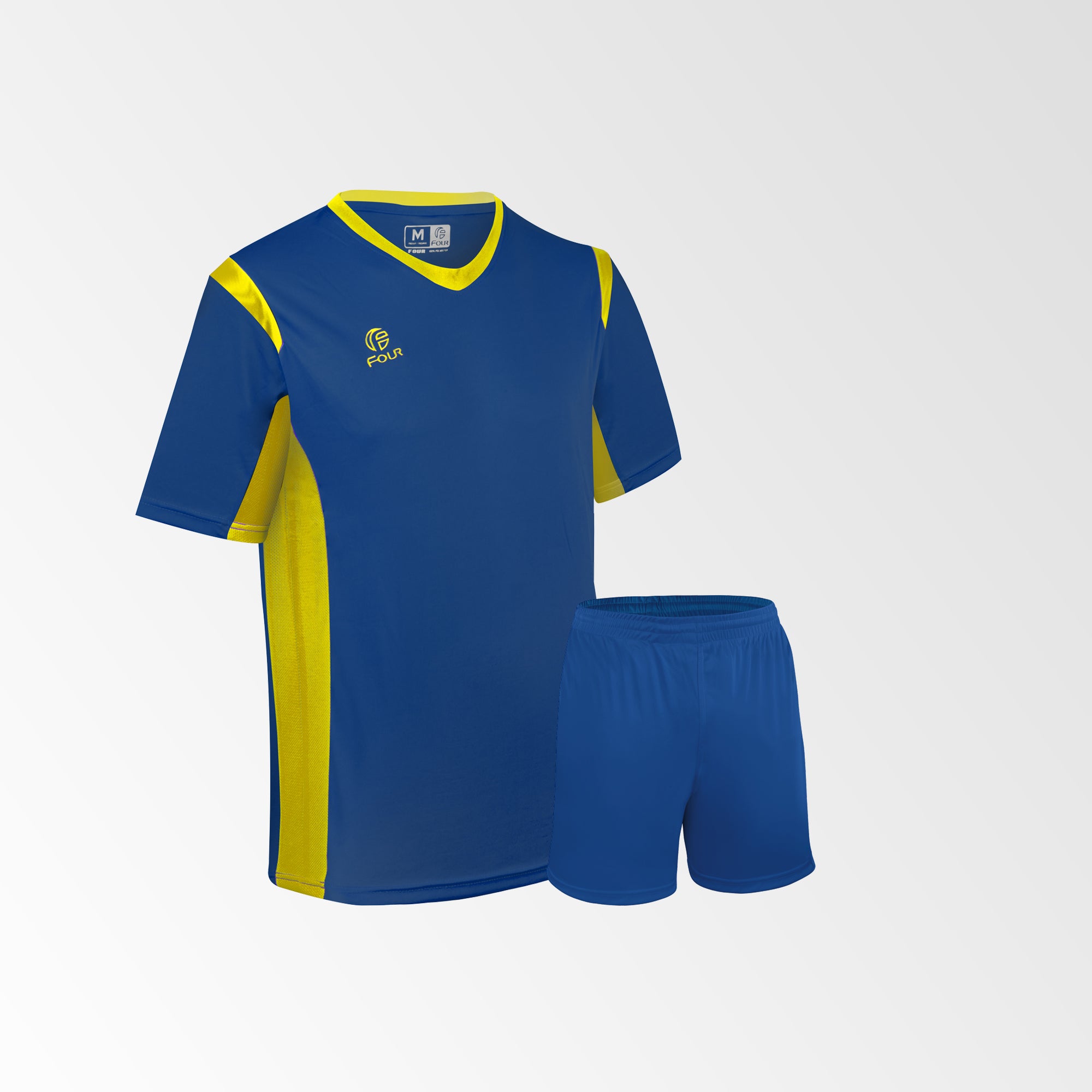 Camiseta de Futbol + Short Azul y Amarillo Four New Bundesliga - Talla M