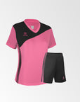 Camiseta de Futbol + Short Mujer Rosado Oscuro  - Olympique