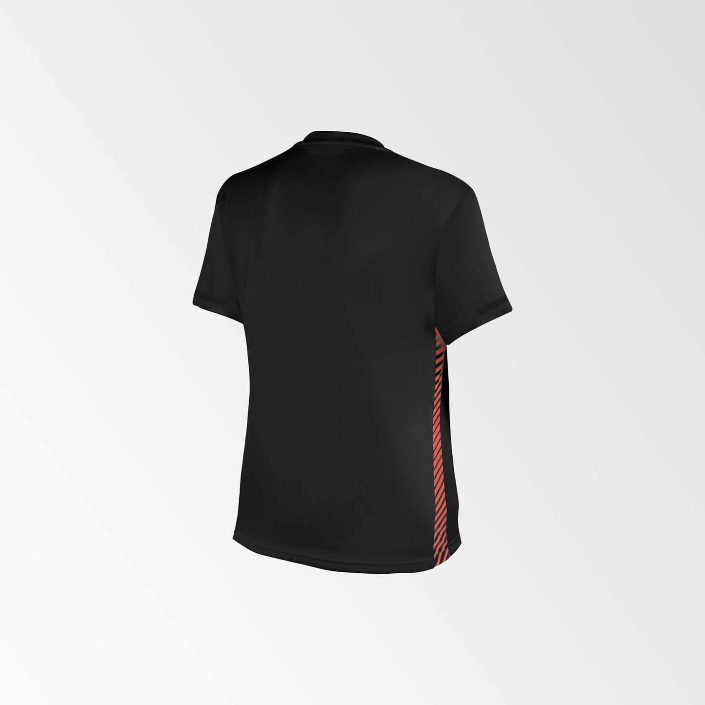 Camiseta de Futbol Mujer y Short Modelo Olympique Negro-Naranjo