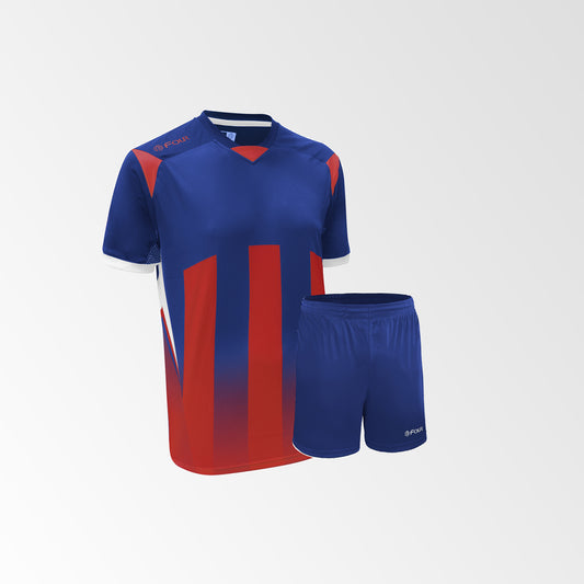 Camiseta de Futbol y Short Modelo Watford Azul Chile-Blanco-Rojo