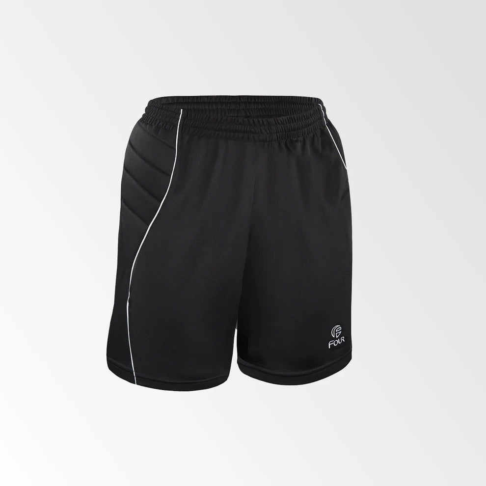 Pantalon bermuda arquero de futbol negro acolchado