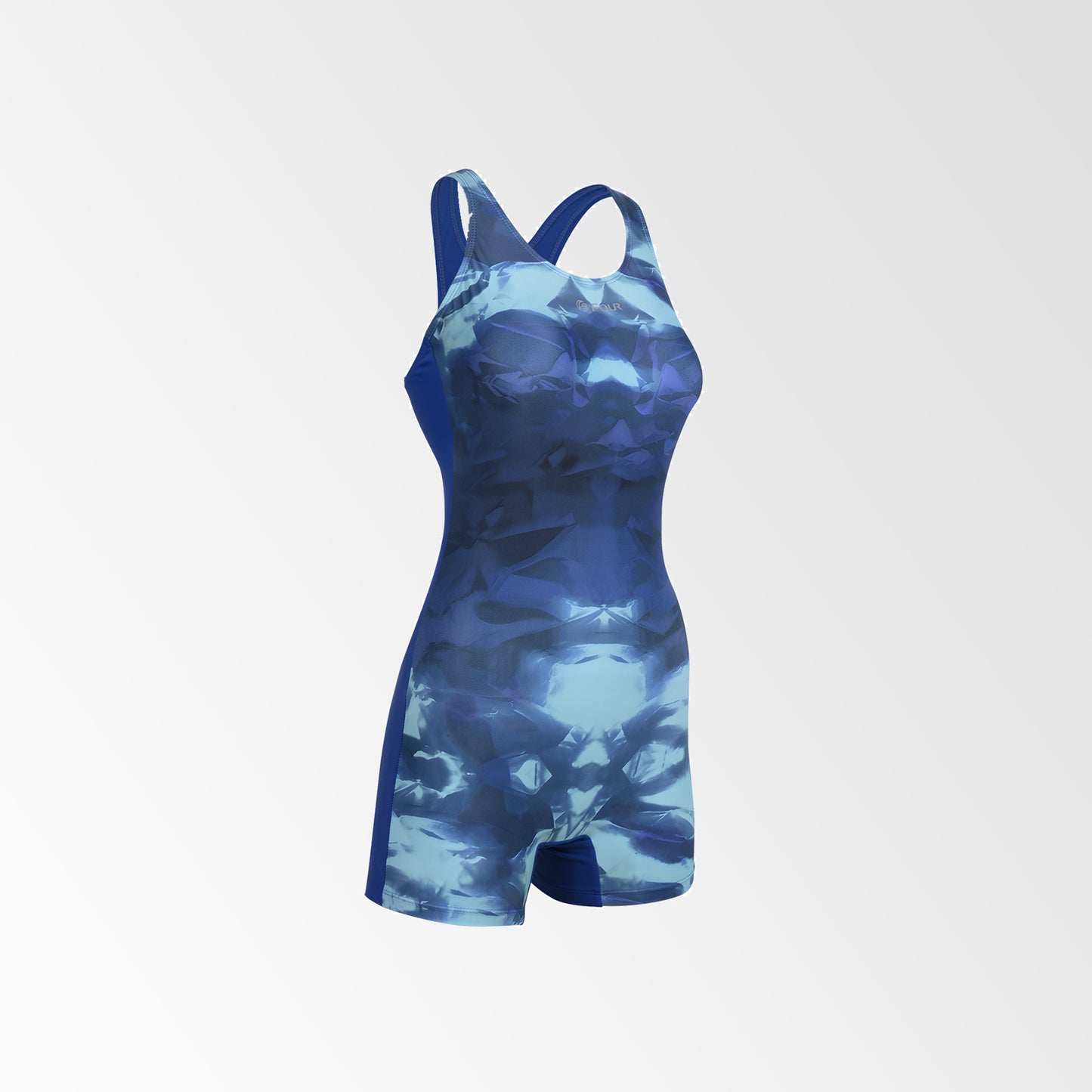 Traje de Baño Natación Mujer Boxer Azul Aqua