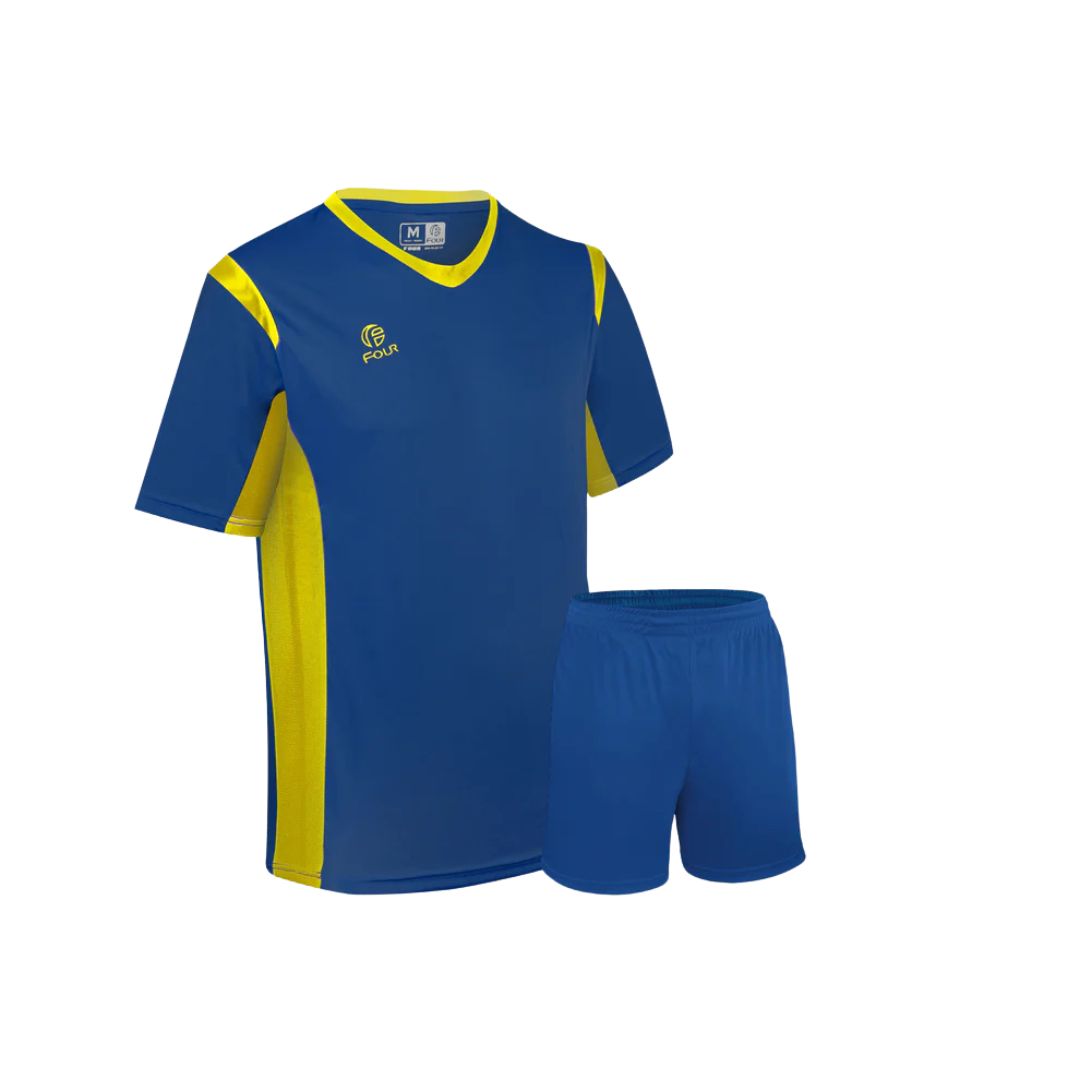 Camiseta de Futbol + Short Azul y Amarillo Four New Bundesliga - Talla M