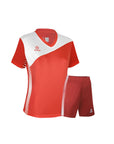 Camiseta de Futbol + Short Mujer Rojo Blanco - Olympique