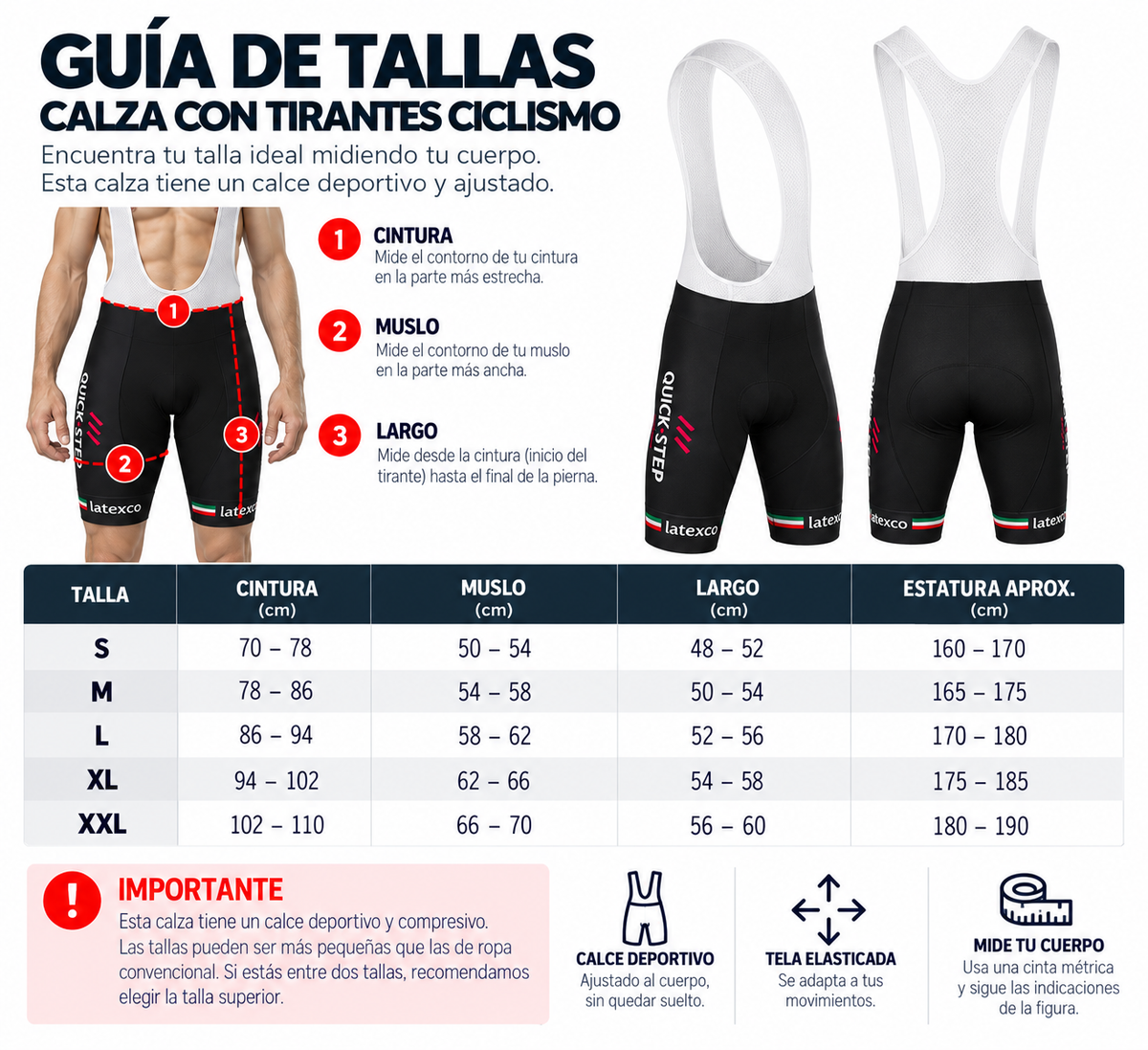 Traje de Ciclismo Quick Step Rojo Verde Blanco Manga Corta