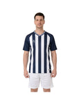 Camiseta de Fútbol Sublimada Modelo Udinese — Azul Marino/Blanco