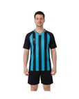 Camiseta de Fútbol Sublimada Modelo Udinese — Negro/Celeste