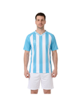Camiseta de Fútbol Sublimada Modelo Udinese — Celeste/Blanco