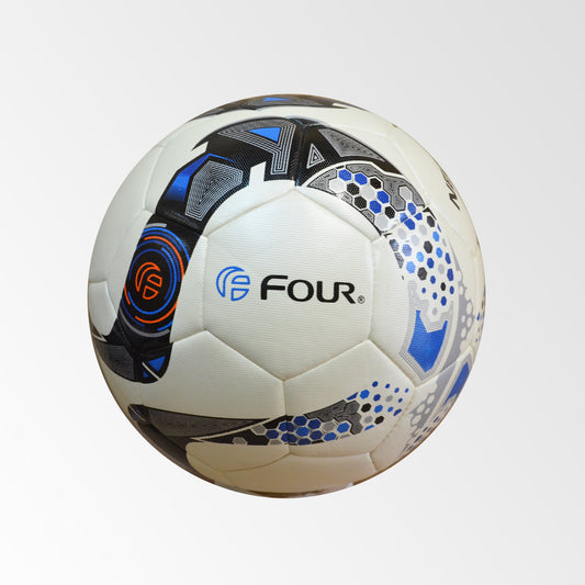 Balón Fútbol Nº5 Plata-Negro-Naranjo