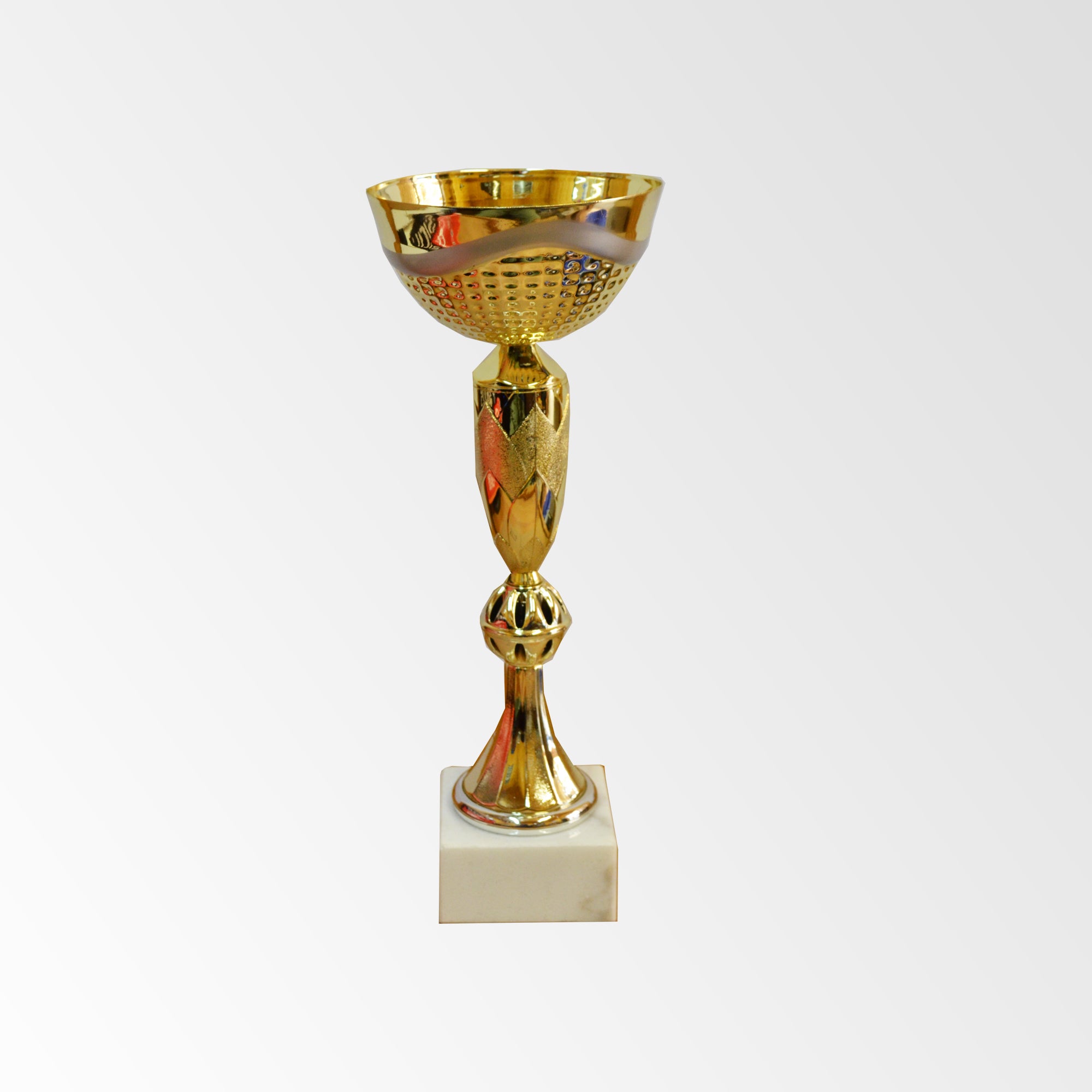 Copa Trofeo Metálico con Base Mármol - 28cm, 31cm, 35cm y 37cm