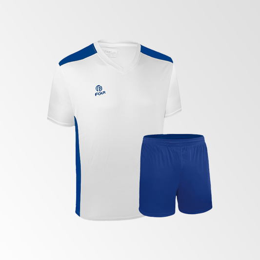 Diseño de camiseta de deporte diseño azul y blanco