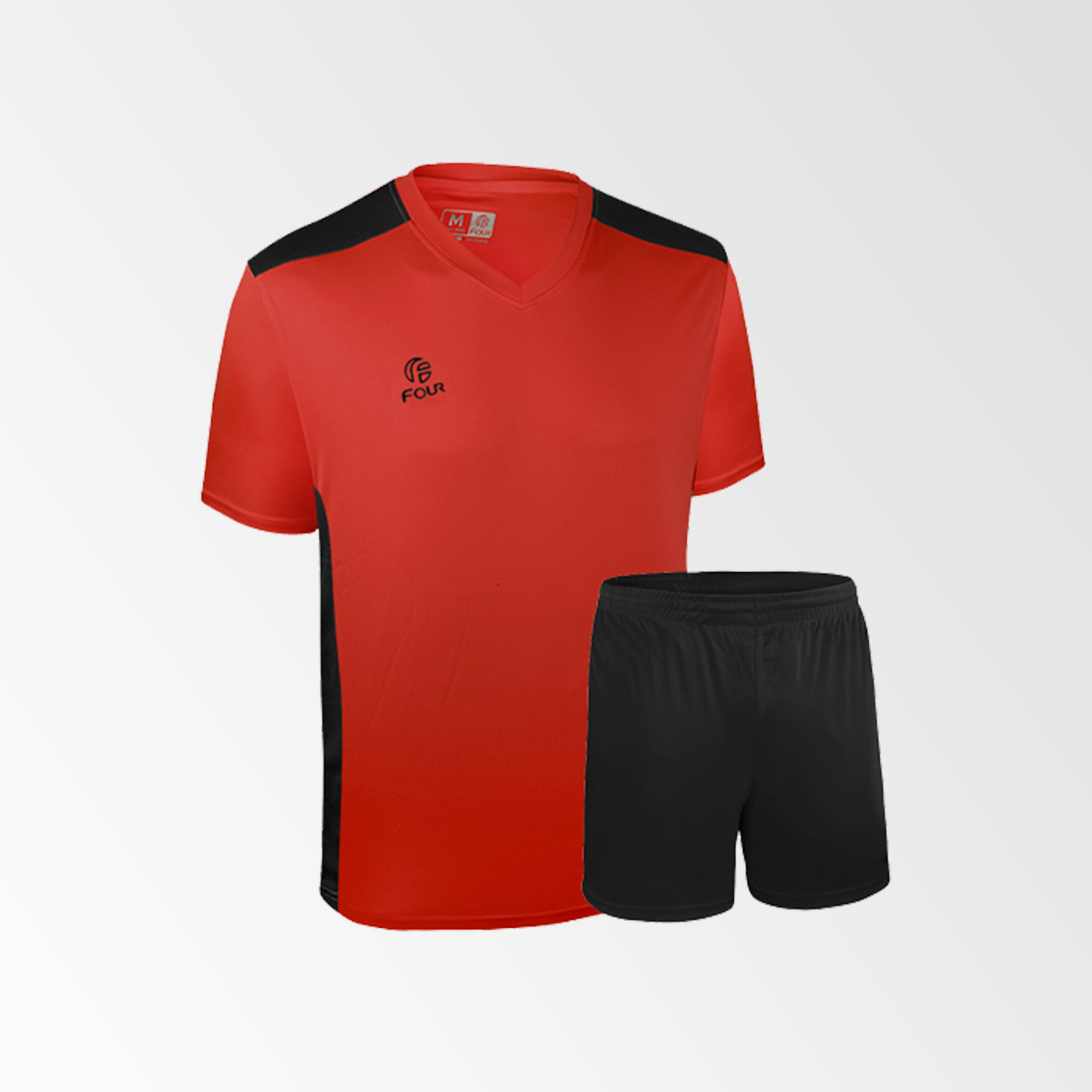 camiseta de futbol rojo negro palermo