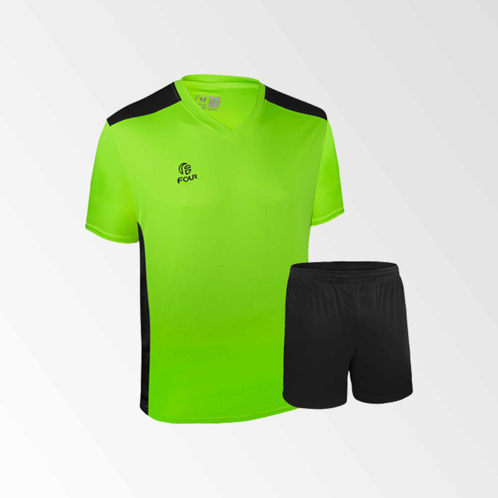 camiseta de futbol verde lima