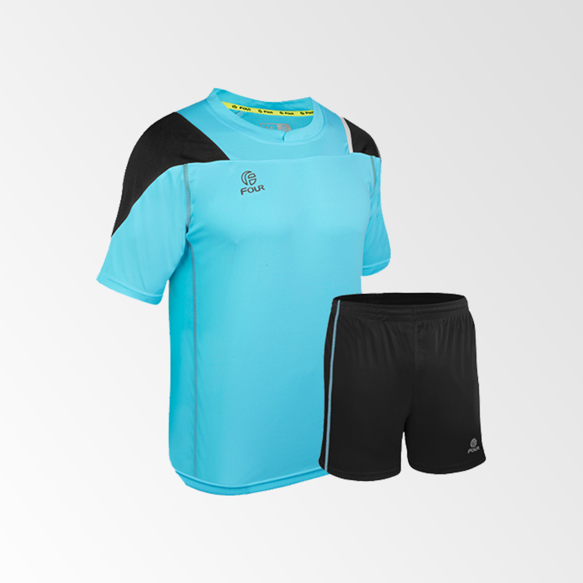 camiseta de futbol parma celeste negro