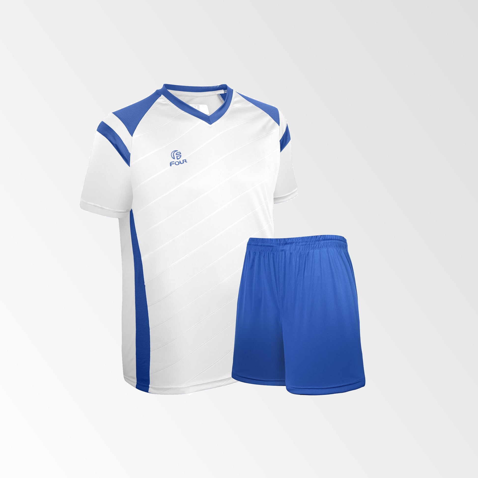 camiseta de futbol blanco azul