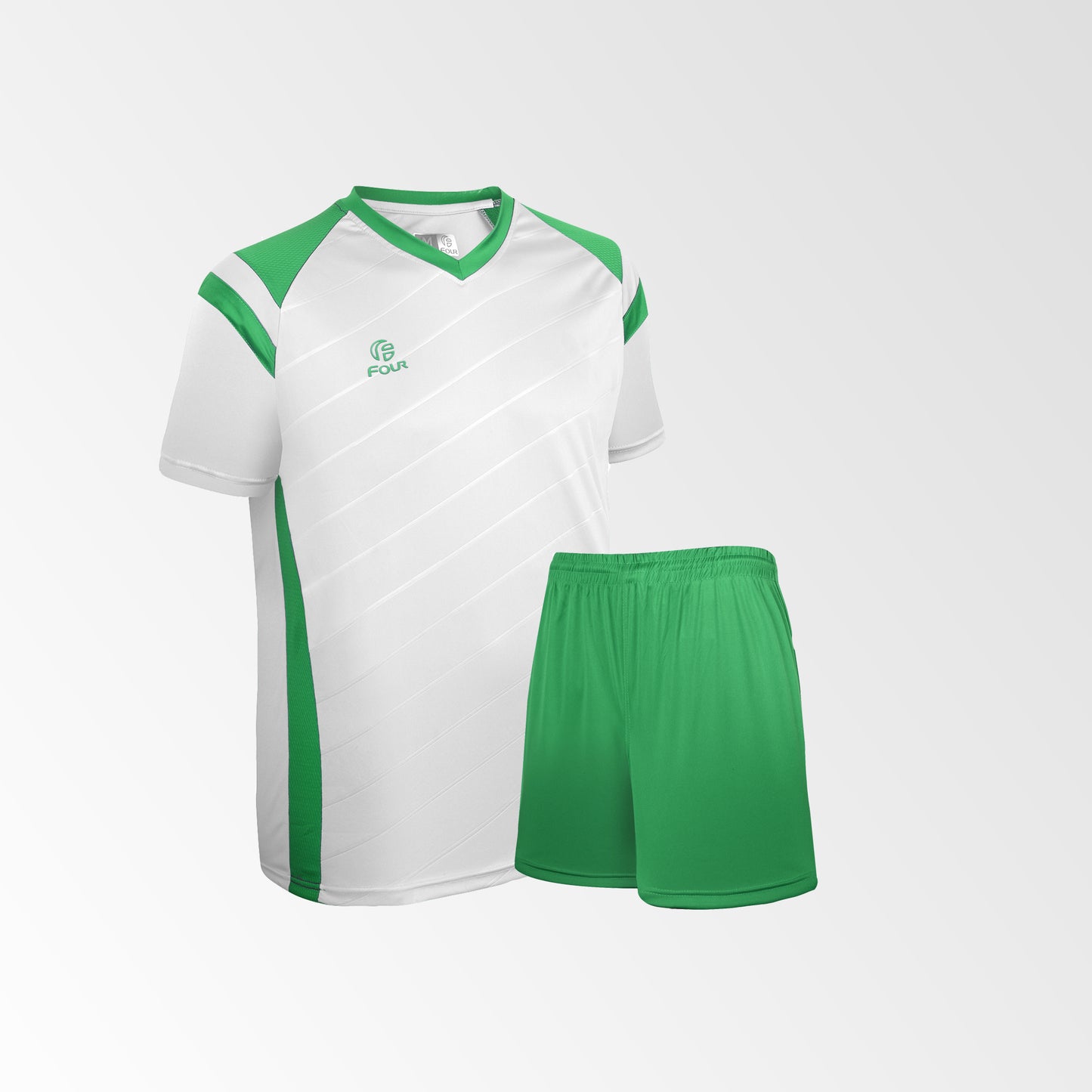 camiseta de futbol blanco verde 
